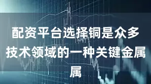 配资平台选择铜是众多技术领域的一种关键金属